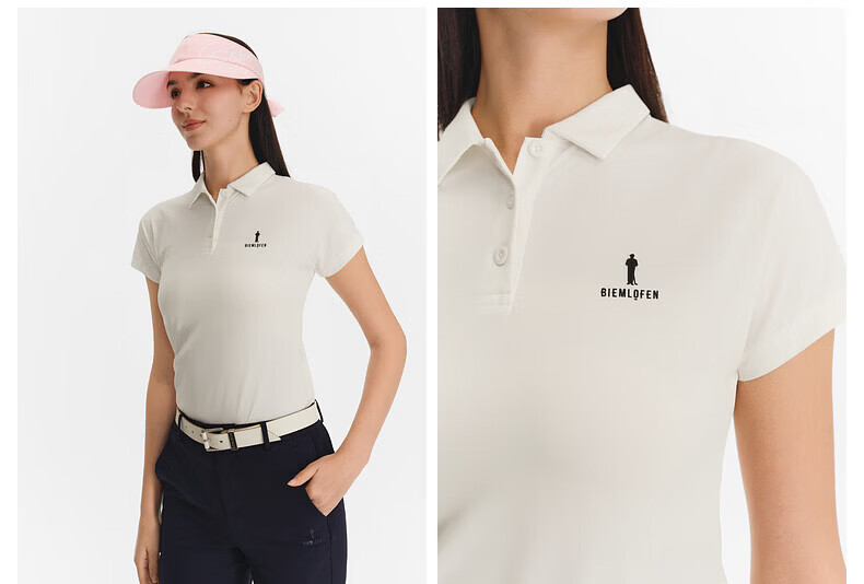 Biyinlefen Golf [Cooling Fine Bead Texture] 2026 Spring New Women's Sports Casual Stretch Comfortable Short Sleeve Polo Shirt 12